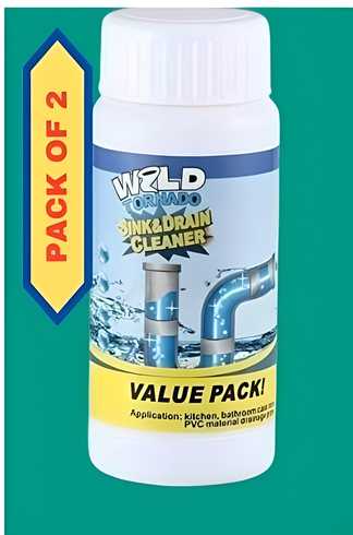 Powerful Sink Pipe Cleaning Powder – Removes Clogs or Odors (Pack of 2) 💦🚰