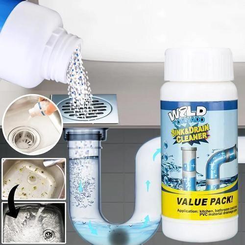 Powerful Sink Pipe Cleaning Powder – Removes Clogs or Odors (Pack of 2) 💦🚰