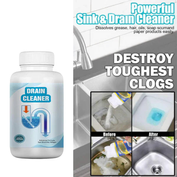 Powerful Sink Pipe Cleaning Powder – Removes Clogs or Odors (Pack of 2) 💦🚰