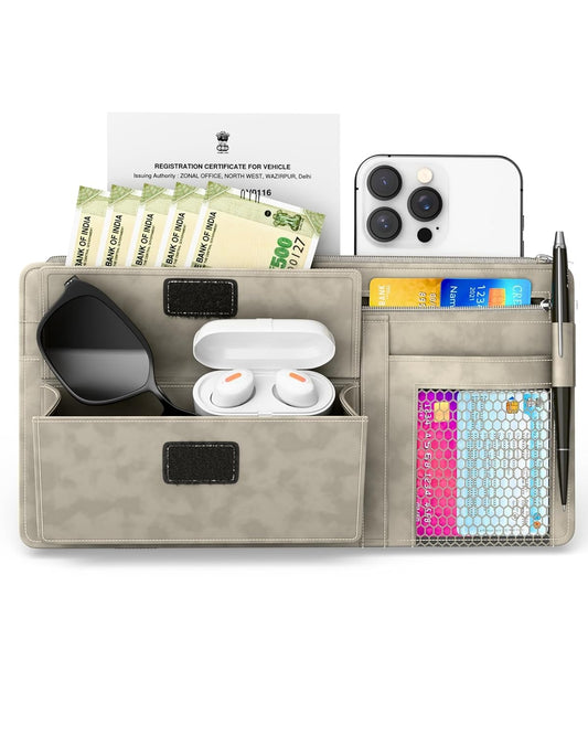 🚗 Universal Car Sun Visor Organiser | Premium Document & Pen Holder ✨