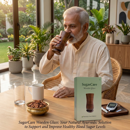 Ayurvedic Glass| Sugar Vijaysar Wood Glass Herbal Tumbler